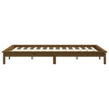 Bed Frame without Mattress Honey Brown Super King Size Solid Wood 820559