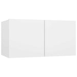 4 Piece TV Cabinet Set White Engineered Wood 3074453
