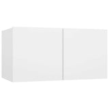 4 Piece TV Cabinet Set White Engineered Wood 3074453