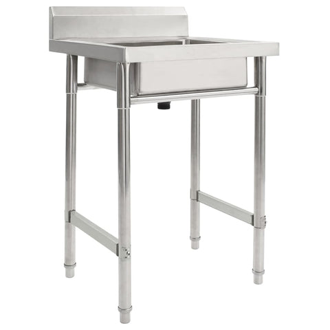 ZNTS Kitchen Sink Single Basin Stainless Steel 144290