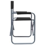 Director's Chair Set of 2 Black Steel, Polyester Standard 47918