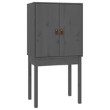 Highboard Grey 60x40x120 cm Solid Wood Pine 821746