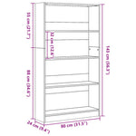 ZNTS Bookcase Artisian Oak 80x24x143 cm Engineered Wood 857852