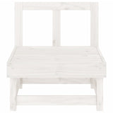 Garden Middle Sofa White Solid Wood Pine 825374