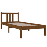 Bed Frame without Mattress Honey Brown Solid Wood 75x190 cm Small Single 814847