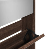 Shoe Cabinet with Mirror 5-Layer Brown Oak 63x17x169.5 cm 3228285