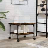 Printer Stand 2-Tier Smoked Oak 50x40x38 cm Engineered Wood 842283
