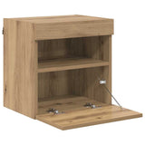 TV Wall Cabinets with LED 2 pcs Artisan Oak 40 x 30 x 40 cm 882974