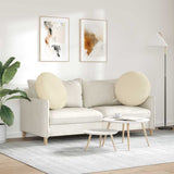 Seat Cushions 2 pcs Cream 80 x 29 cm Fabric 42014238