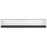 Aviary with Extension Silver 1139x307x212 cm Steel 3214280