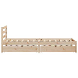 Bed Frame without Mattress 100x200 cm Solid Wood Pine 3301536