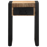 ZNTS Side Table 35x35x50 cm Solid Rough Wood Mango 4015943