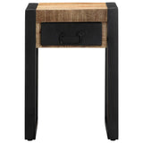 ZNTS Side Table 35x35x50 cm Solid Rough Wood Mango 4015943