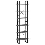 ZNTS Storage Shelf Grey 60x30x210 cm Engineered Wood 806519
