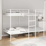 Bunk Bed without Mattress White 107x203 cm Steel 42000332