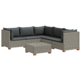 6 pcs Rattan Lounge Set with Cushions GENDT Natural Rattan 3429853
