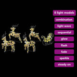 LED Reindeers with 40 LEDs 5 pcs Multicoulur PET 3399390