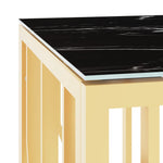 Coffee Table Gold 110x45x45 cm Stainless Steel and Glass 350052