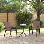 Stackable Garden Chairs 2 pcs Brown Textilene Fabric 318779