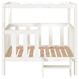 Dog Bed White 105.5x83.5x100 cm Solid Wood Pine 822388