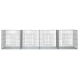 4-Panel Rabbit Cage 217x79x54 cm Galvanised Iron 171570