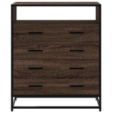 Drawer Cabinet Brown Oak 70x41x83.5 cm Engineered Wood 849093