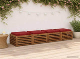 4-Piece Seat Cushions VUGHT 4 pcs 100% Polyester Wine Red 946295