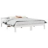 Bed Frame without Mattress White 160x200 cm Solid Wood Pine 859230