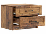Bedside Cabinet with Drawer 2 pcs Old Wood 43 x 34.5 x 44.5 cm 895692