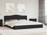 Storage Bed with Headboard Black 200 x 200 cm Engineered Wood 3413472