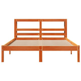 Bed Frame with Headboard without Mattress Wax Brown 120x200 cm 3305739