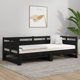 Pull-out Day Bed without Mattress Black 2x cm 820326