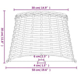 Lamp Shade Brown 50x30 cm Wicker 364395