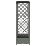 Raised Bed with Trellis and Roof Light Grey 203.5 x 40 x 123 cm 42032583