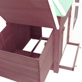 ZNTS Chicken Coop with Nest Box Mocha 190x72x102 cm Solid Firwood 170982