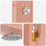 Outdoor Shower 226 cm Solid Douglas Wood and Stainless Steel 886338
