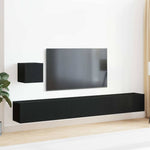 TV Cabinet Set 4 pcs Black oak 80 x 30 x 30 cm Engineered wood 3333061