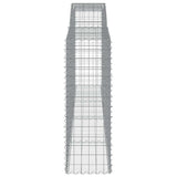 Arched Gabion Baskets 5 pcs 400x50x140/160 cm Galvanised Iron 3147025