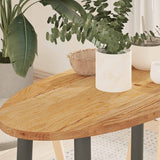 Table Top Light Brown 80x40x2 cm Solid Wood Oak Oval 4009045