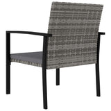 5 Piece Outdoor Dining Set Poly Rattan Grey 3100415