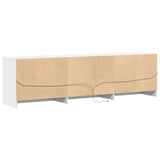 TV Cabinet with LED White 180x34x50 cm Engineered Wood 3307926