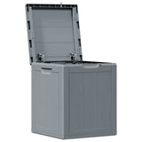 Garden Storage Box 90L Grey PP Wood Look 151233