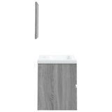 Bathroom Sink Cabinet with Basin and Mirror Grey Sonoma 3114177