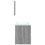 Bathroom Sink Cabinet with Basin and Mirror Grey Sonoma 3114177