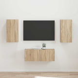 TV Cabinet Set Wall-mounted 2 pcs Sonoma Oak Engineered Wood 3408963
