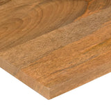 Desk Top with Curve 100x80x2.5 cm Solid Wood Rough Mango 370220