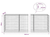 Gabion with 5 mm Wire and 10x10 cm Mesh 1200x100x150 cm 3465354