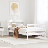 Bed Frame with Headboard without Mattress White 90x190 cm Single 3306632