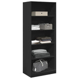 Wardrobe Black 80x50x200 cm Engineered Wood 3307721