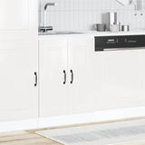 Sink Base Cabinet "Kalmar" High Gloss White 60x46x81,5 cm Engineered Wood 853439